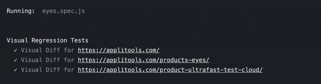 Applitools Visual Regression Tests in Cypress