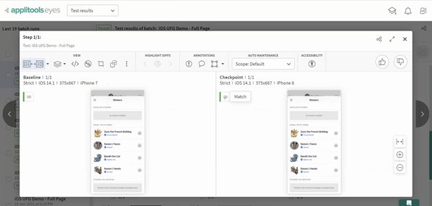 A side-by-side image of the Ultrafast Test Cloud for Native Mobile comparing an iPhone 7 to an iPhone 8