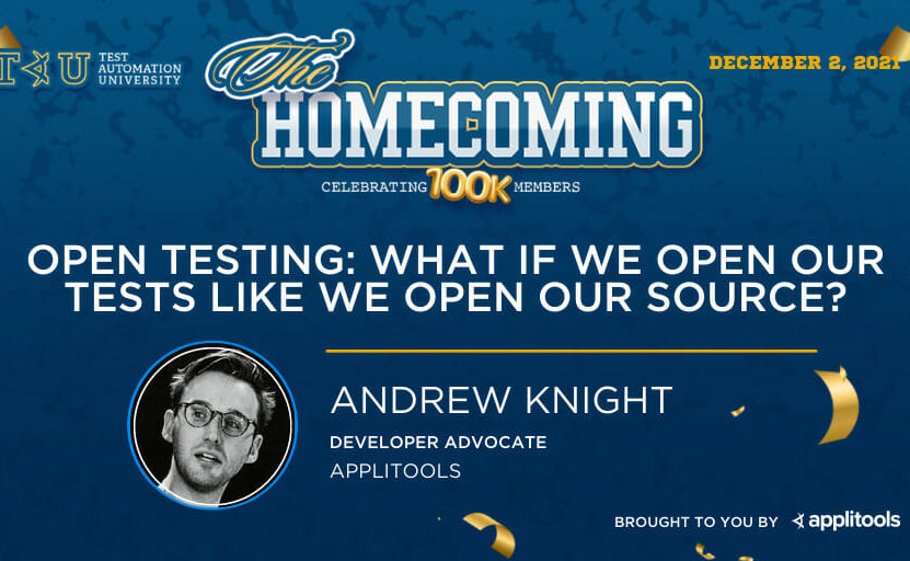 Open Testing: What If We Open Our Tests Like We Open Our Source?