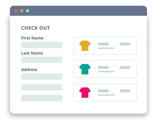Sample eCommerce check-out page