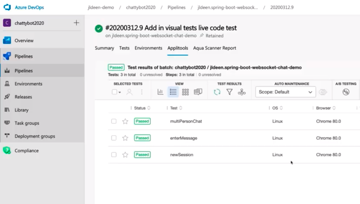 Trigger software tests for regulatory compliance from CI/CD