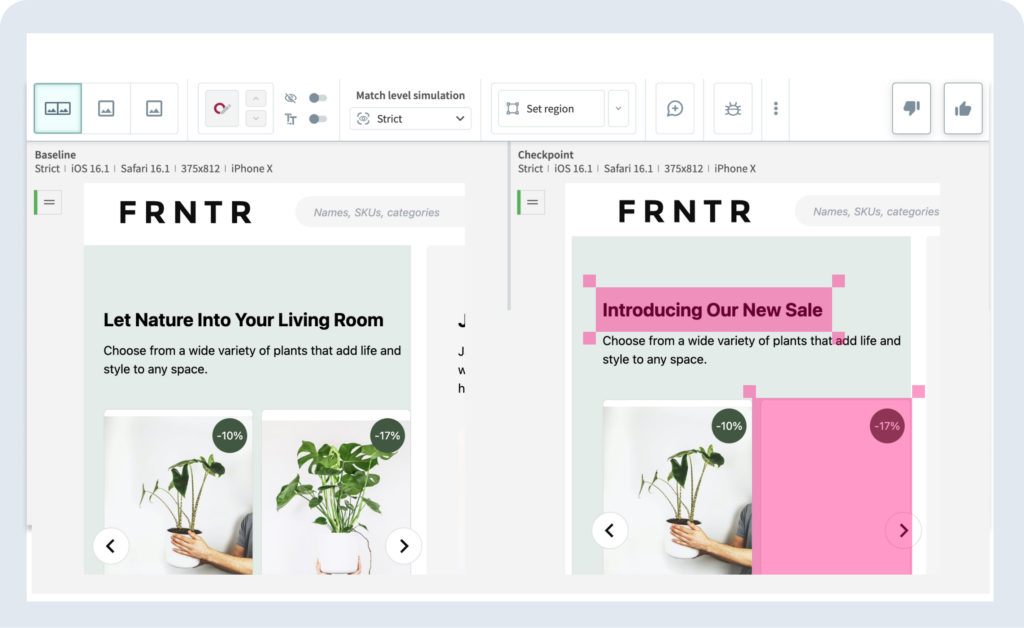 Applitools Visual AI validating UI elements across multiple browsers and devices for consistent user experience