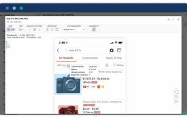 Autonomous screenshot showing accessibility test