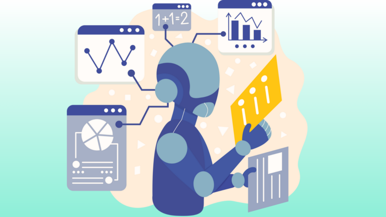 AI humanoid reviewing data