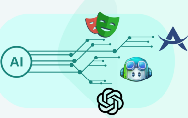 AI graphic with logos from Playwright, Autonomous, Copilot, and ChatGPT