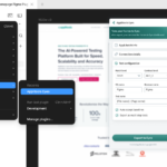 Applitools Eyes Figma plugin on top of a blurry Figma frame