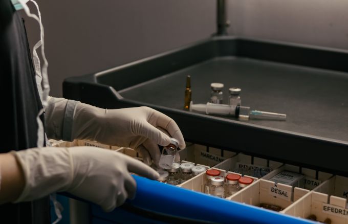 Pharmacy preparing medications for FDA approval