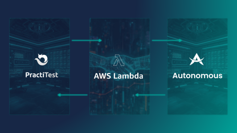 High-level architecture to build a serverless bridge to integrate Applitools and PractiTest